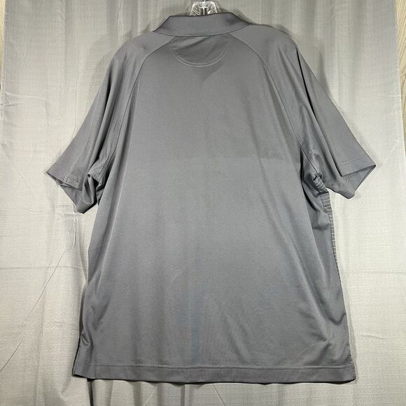 St. Louis Cardinals Golf Polo Shirt Mens XL Gray Stripe Cutter Buck CB Dry Tec - Picture 6 of 8